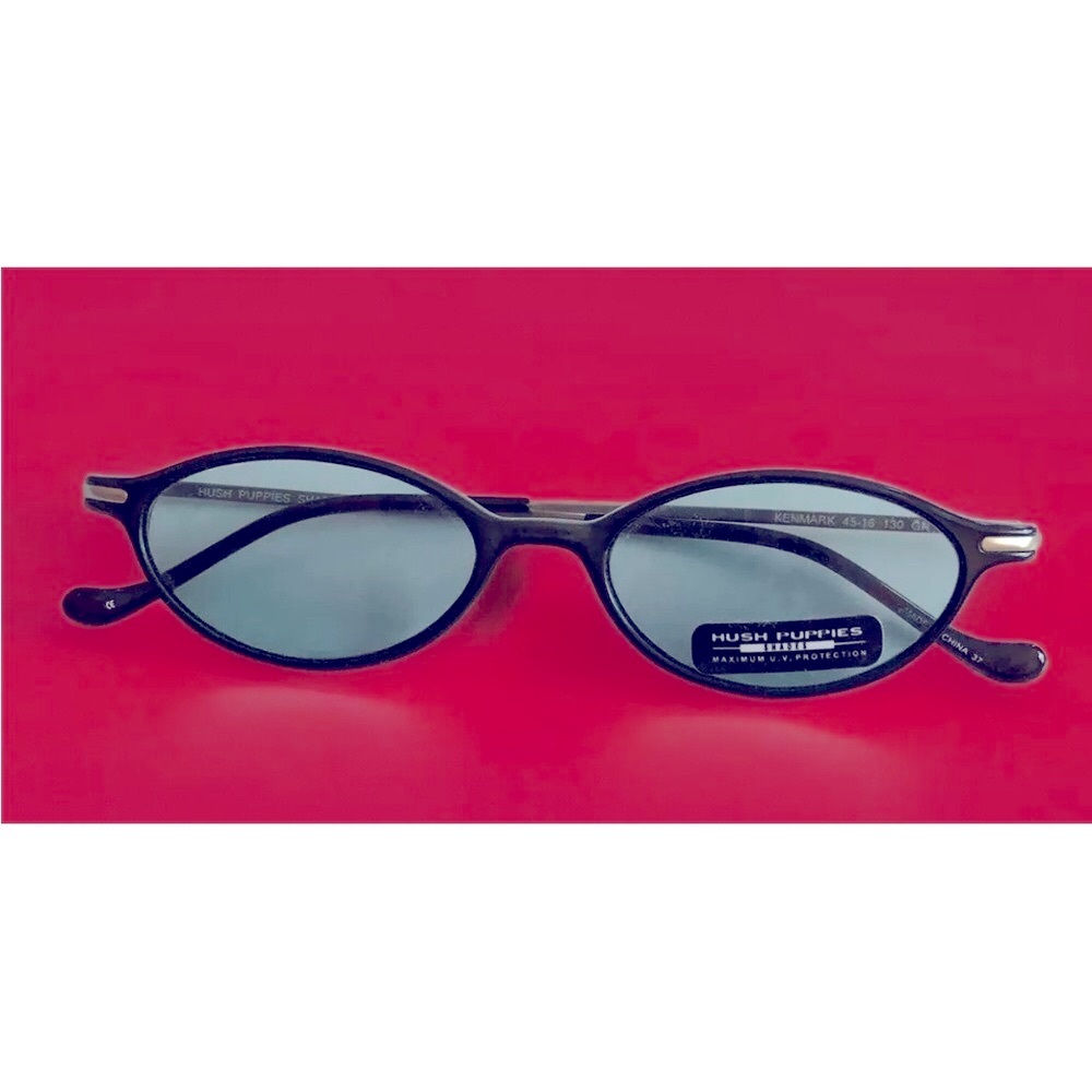 Hush Puppies Cool Green Shades Y2K Oval Sunglasses 1999 - Picture 3 of 6